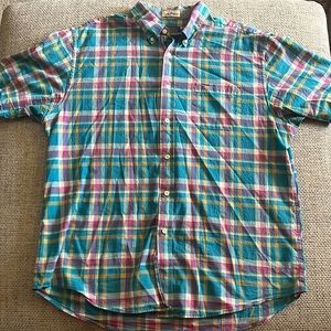 Mens Pendleton Short Sleeve Button Down Shirt, Size XL.